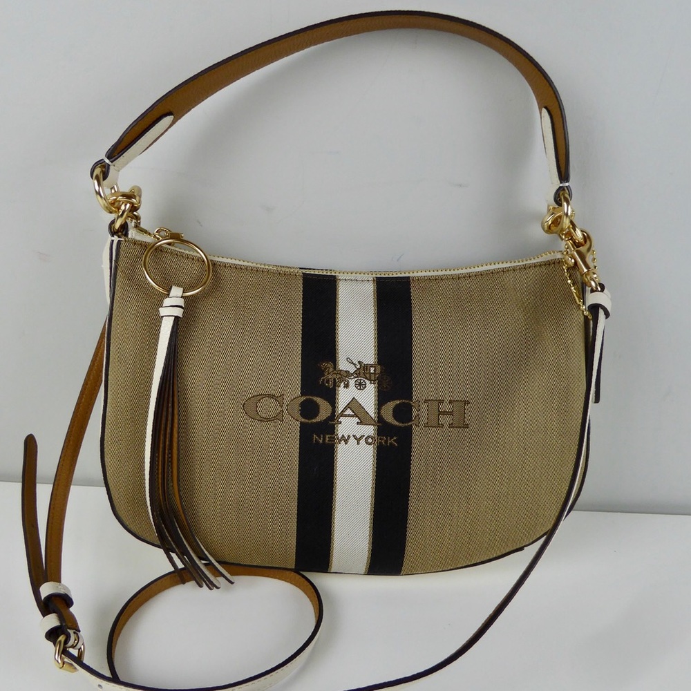 Coach Sutton Crossbody Jacquard Canvas & Leather